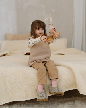 Merino wool blanket "Marzipan" | single layer
