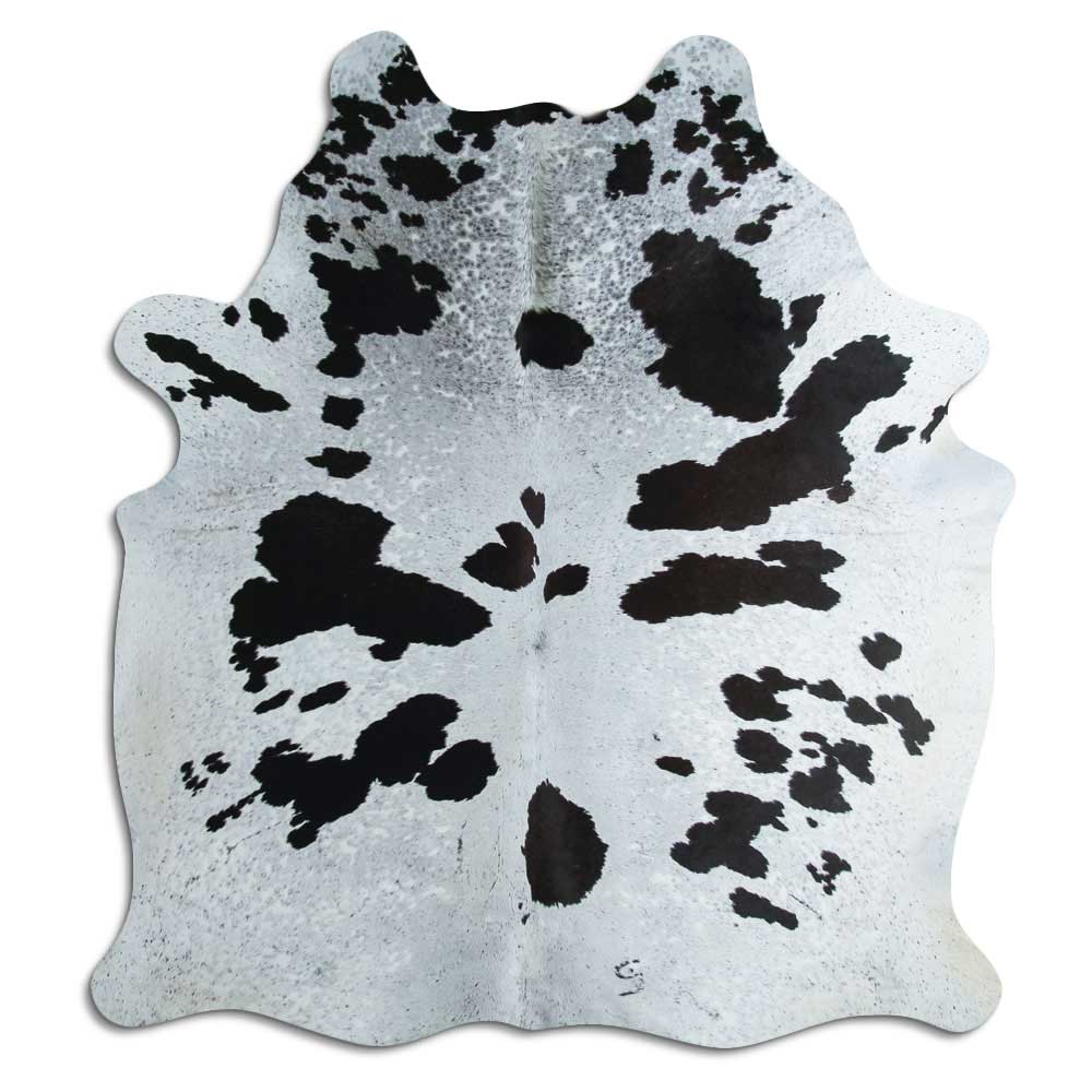 Black and white cowhide rug XL