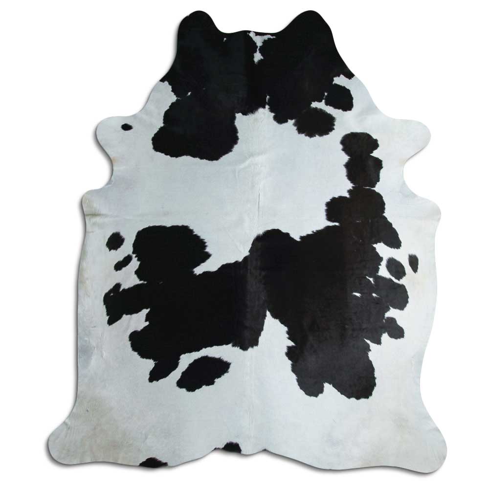 Black and white cowhide rug XXL