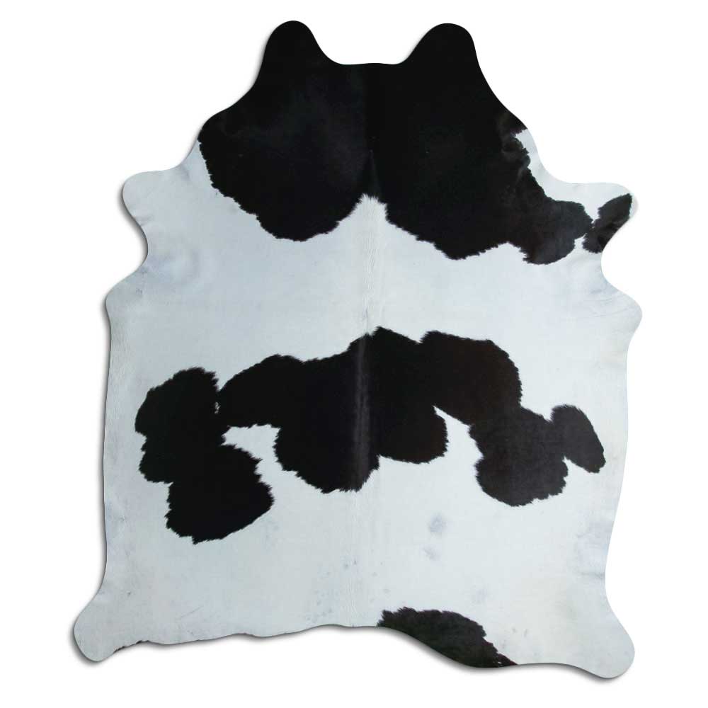 Black and white cowhide rug XXL