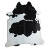Black and white cowhide rug XL