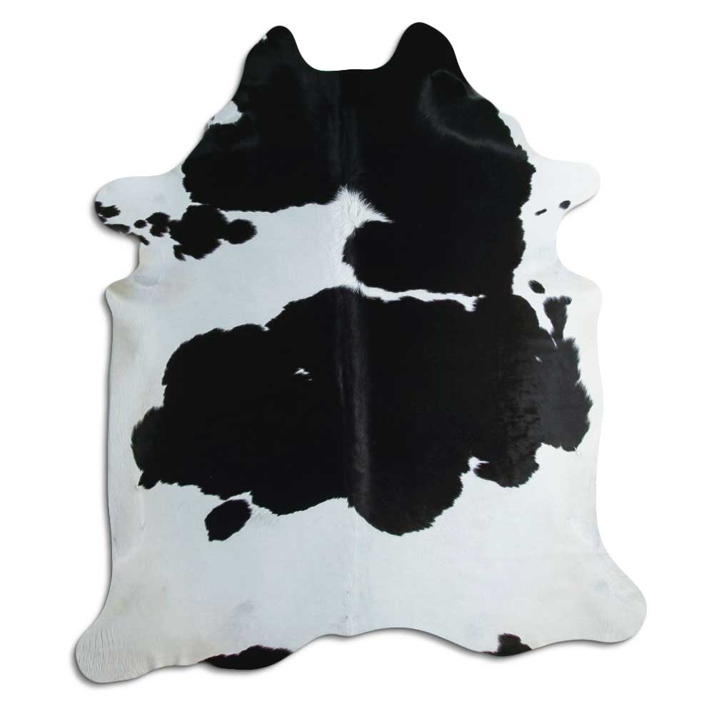 Black and white cowhide rug XL