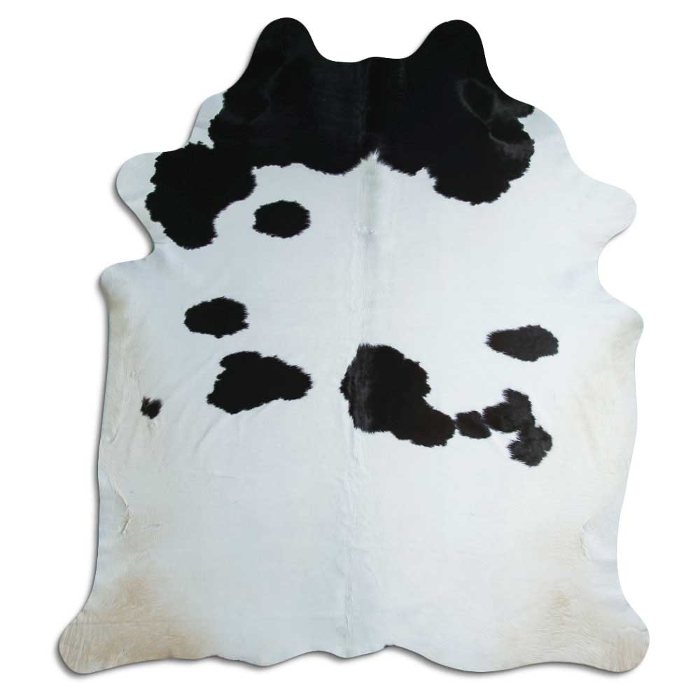 Black and white cowhide rug XXL