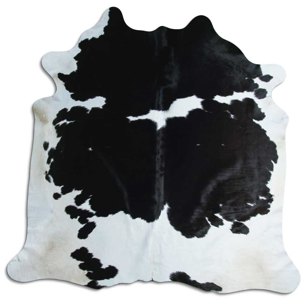 Black and white cowhide rug XL