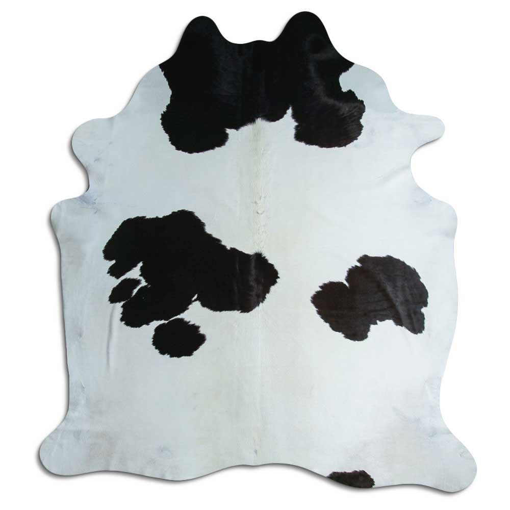 Black and white cowhide rug XXL