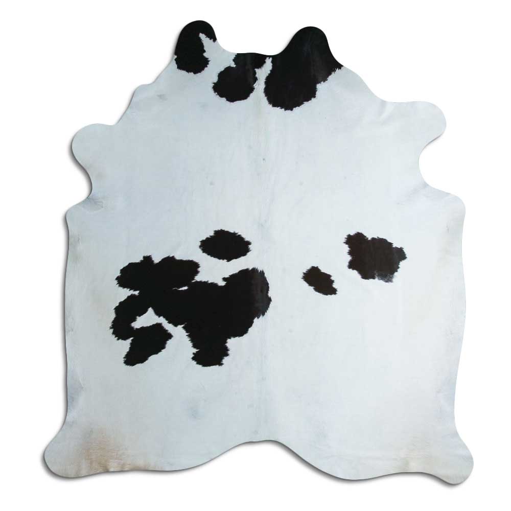 Black and white cowhide rug XL