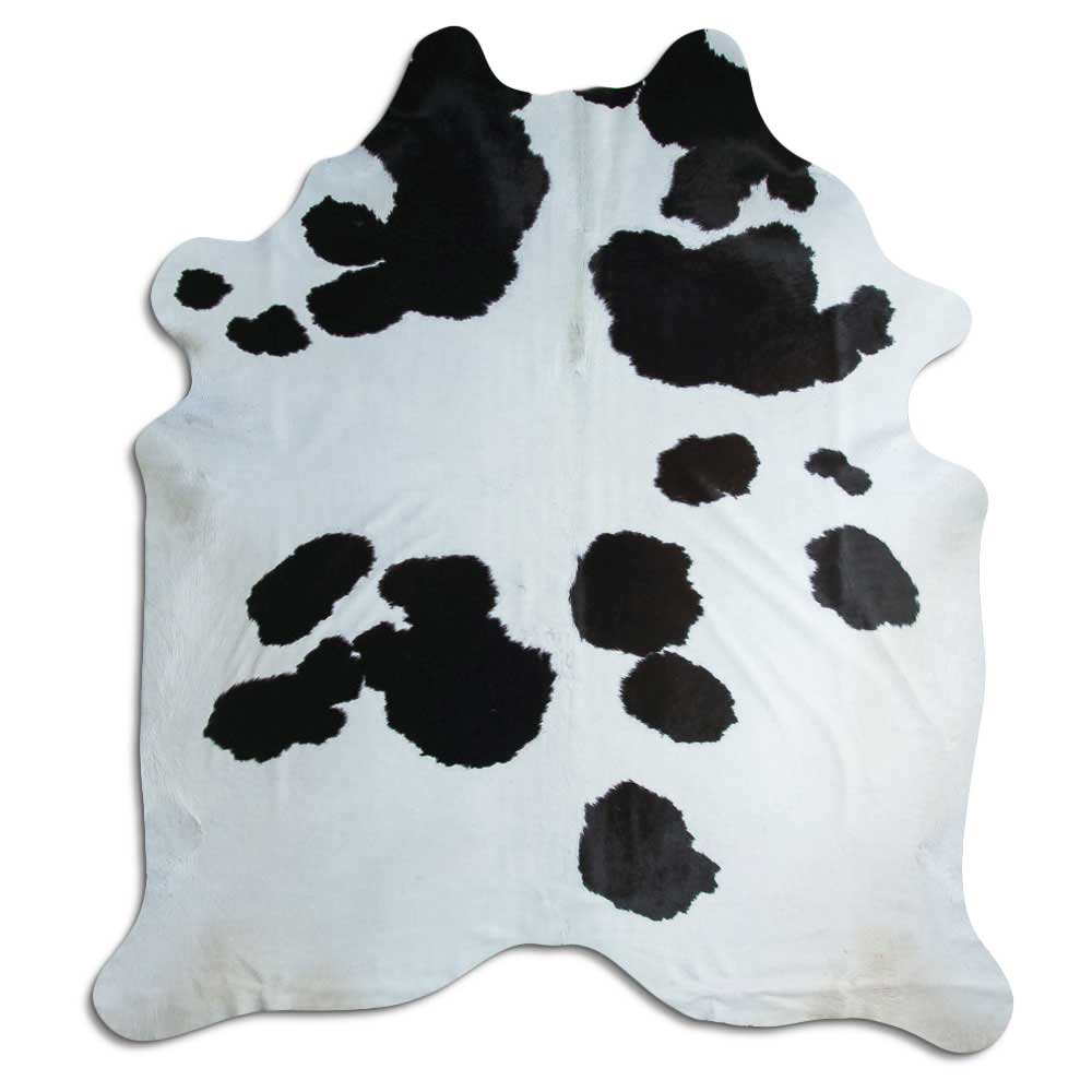 Black and white cowhide rug XXL