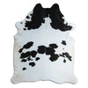 Black and white cowhide rug XL