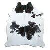 Black and white cowhide rug XL