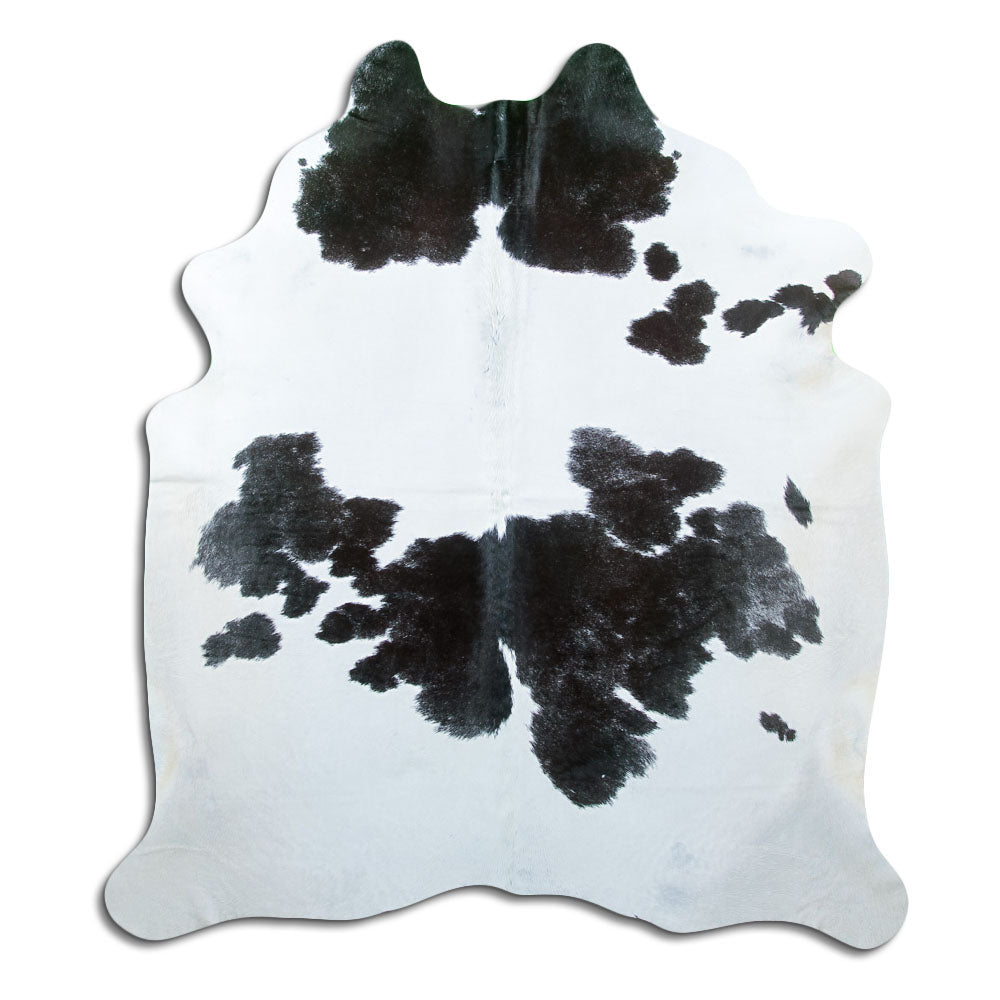Black and white cowhide rug XL