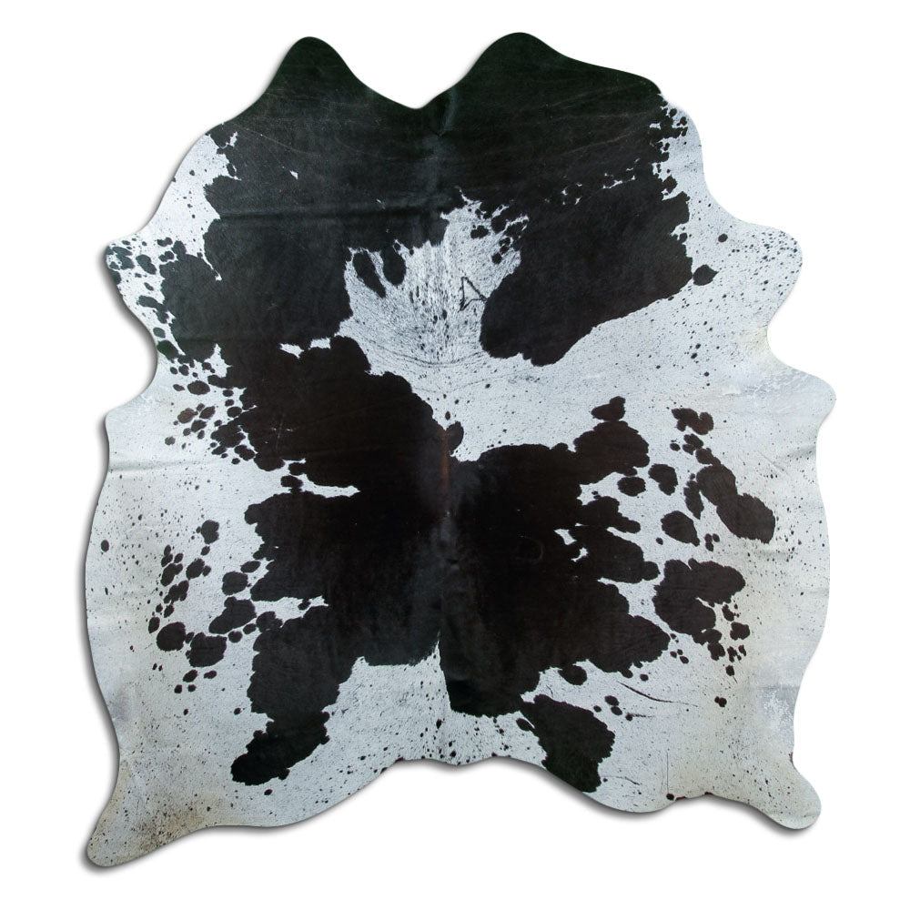 Black and white cowhide rug XL