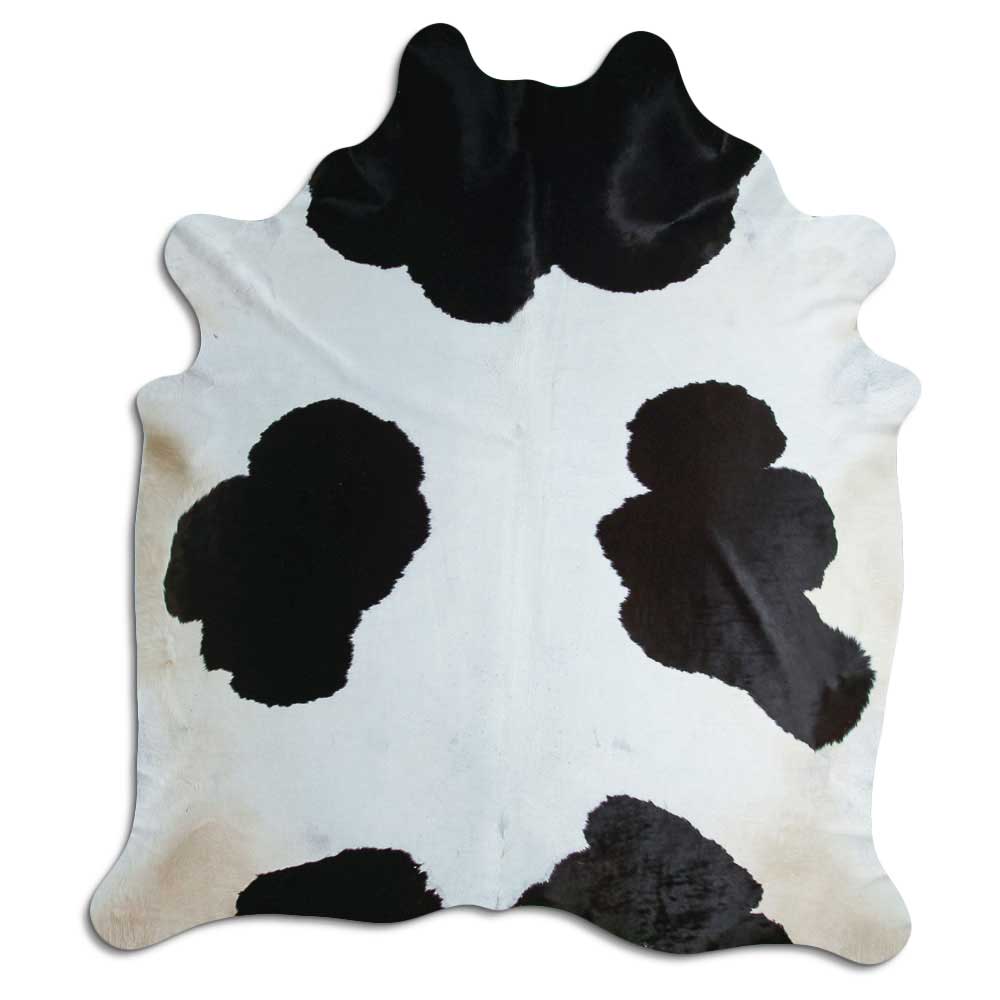 Black and white cowhide rug XXL