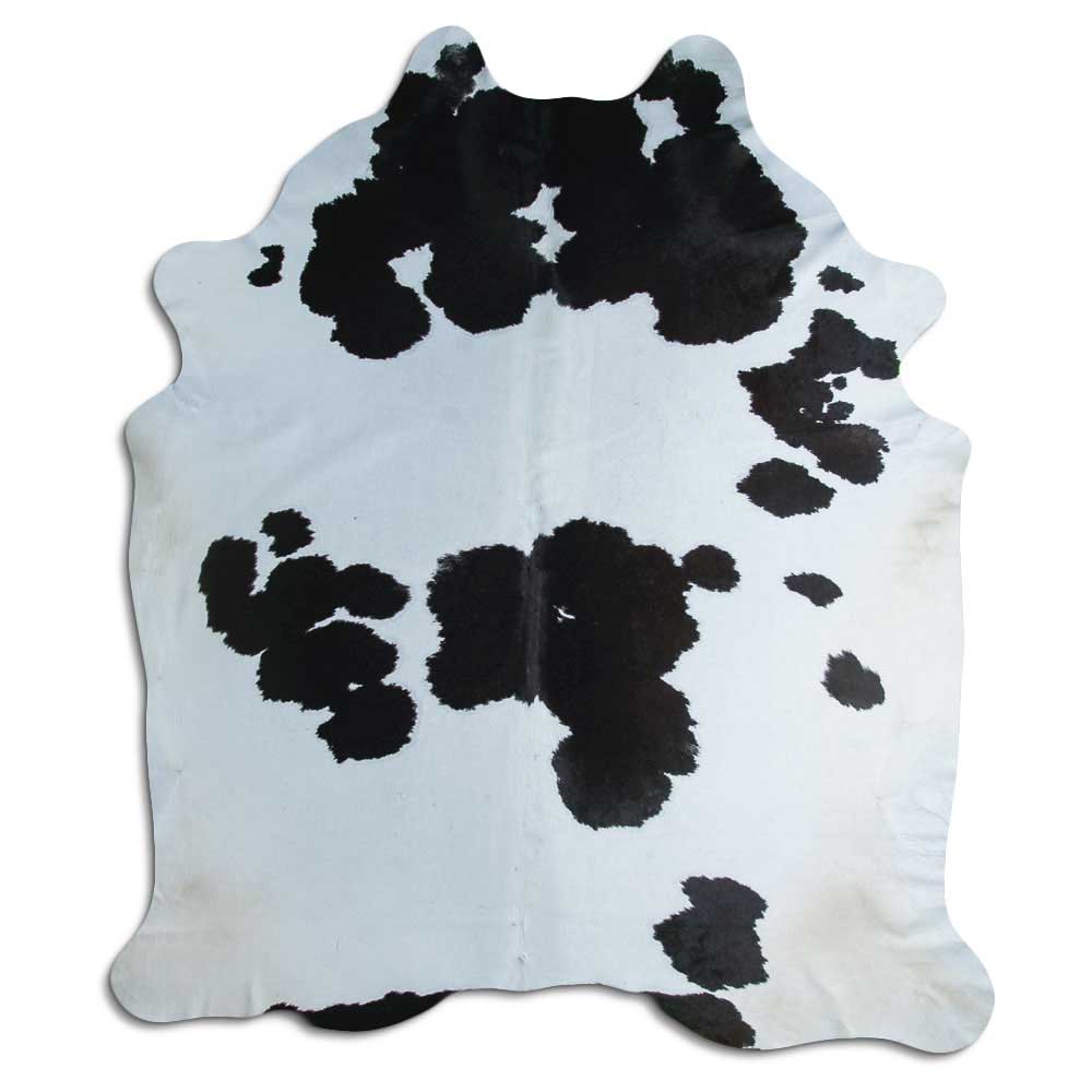 Black and white cowhide rug XXL