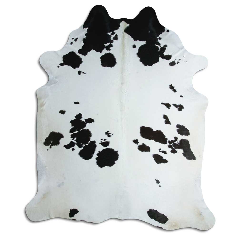 Black and white cowhide rug XXL