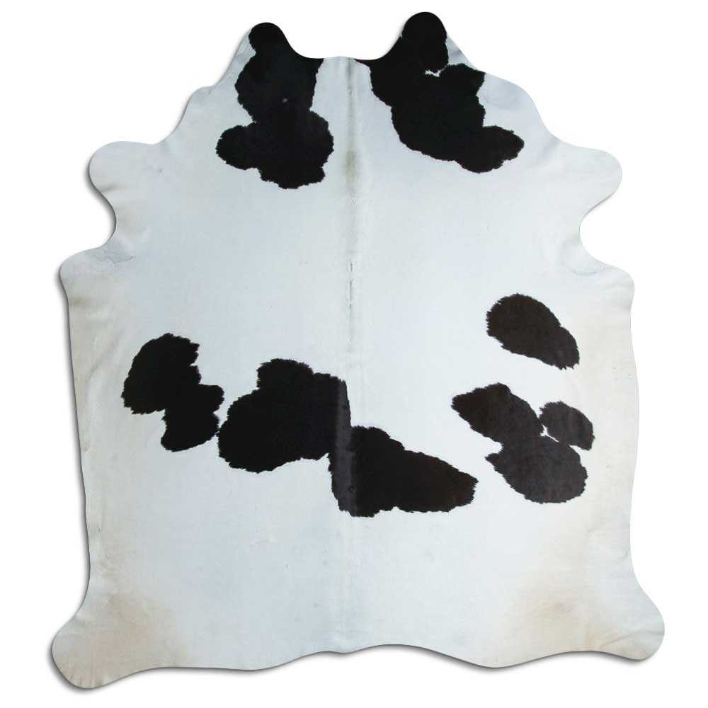Black and white cowhide rug XXL