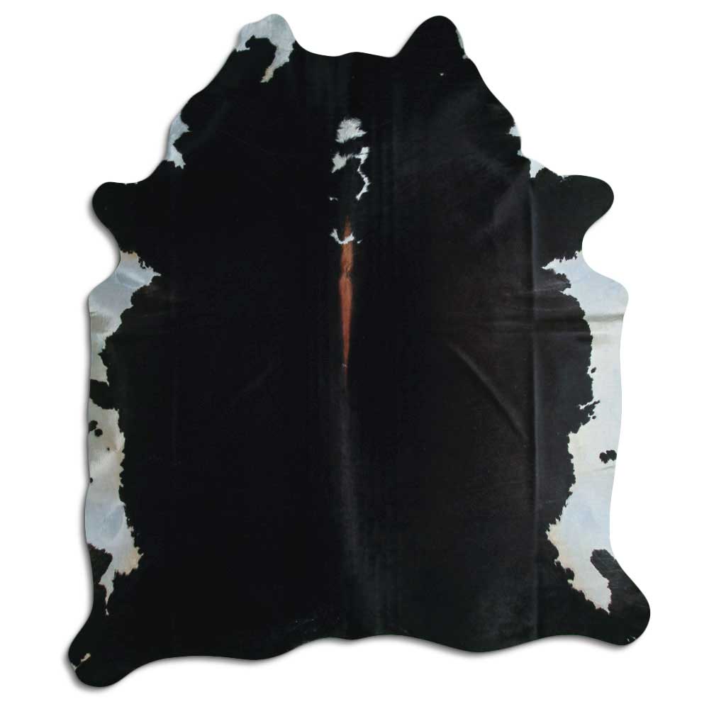 Brown and white cowhide rug XXL