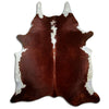 Brown and white cowhide rug XXL