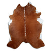 Brown and white cowhide rug XXL