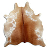 Brown and white cowhide rug M