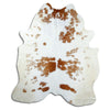 Brown and white cowhide rug XXL