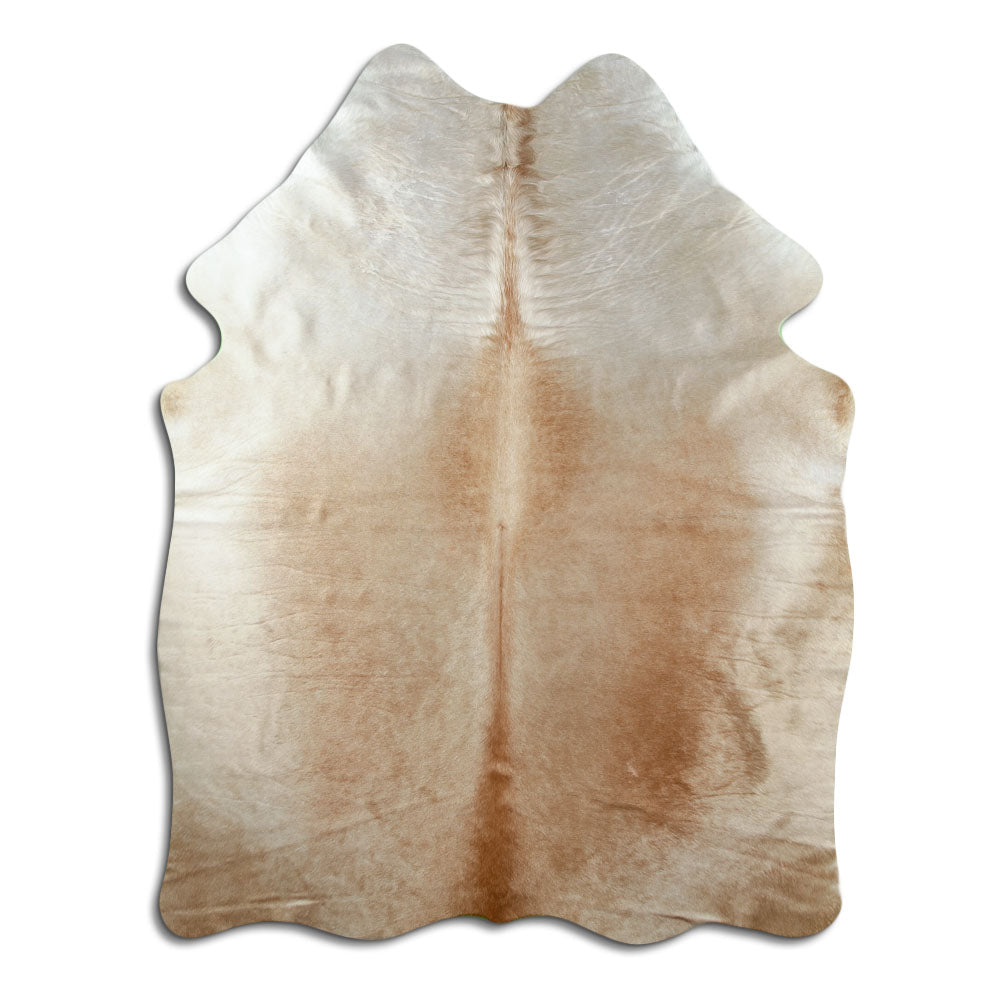 Champagne cowhide rug L