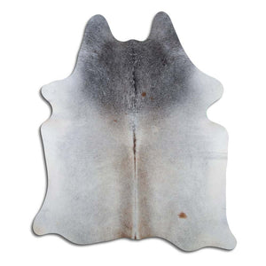 Grey cowhide rug L