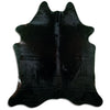 Black cowhide rug L