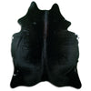 Black cowhide rug L