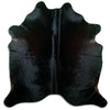 Black cowhide rug L