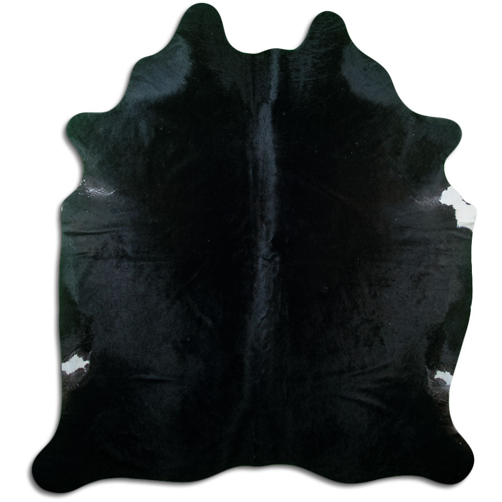 Black cowhide rug XL