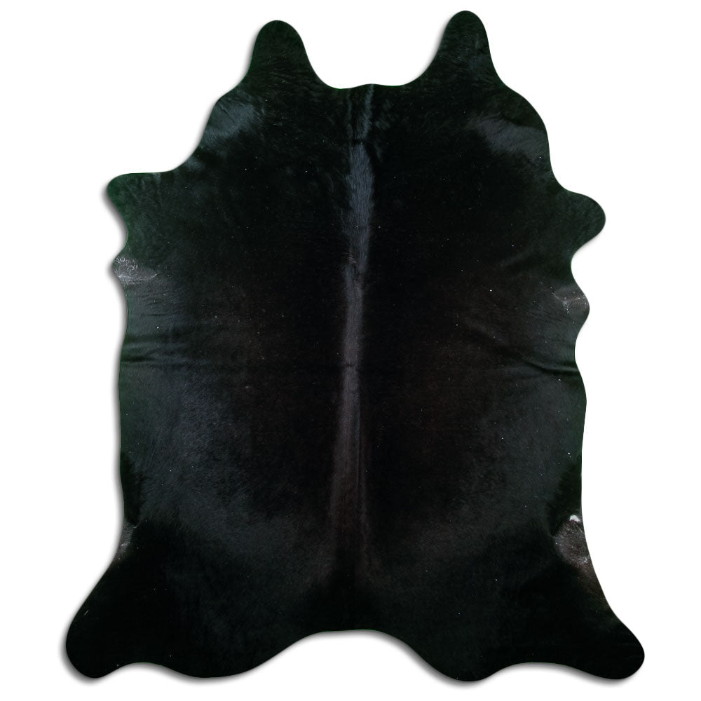 Black cowhide rug XL