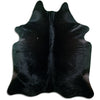 Black cowhide rug XL