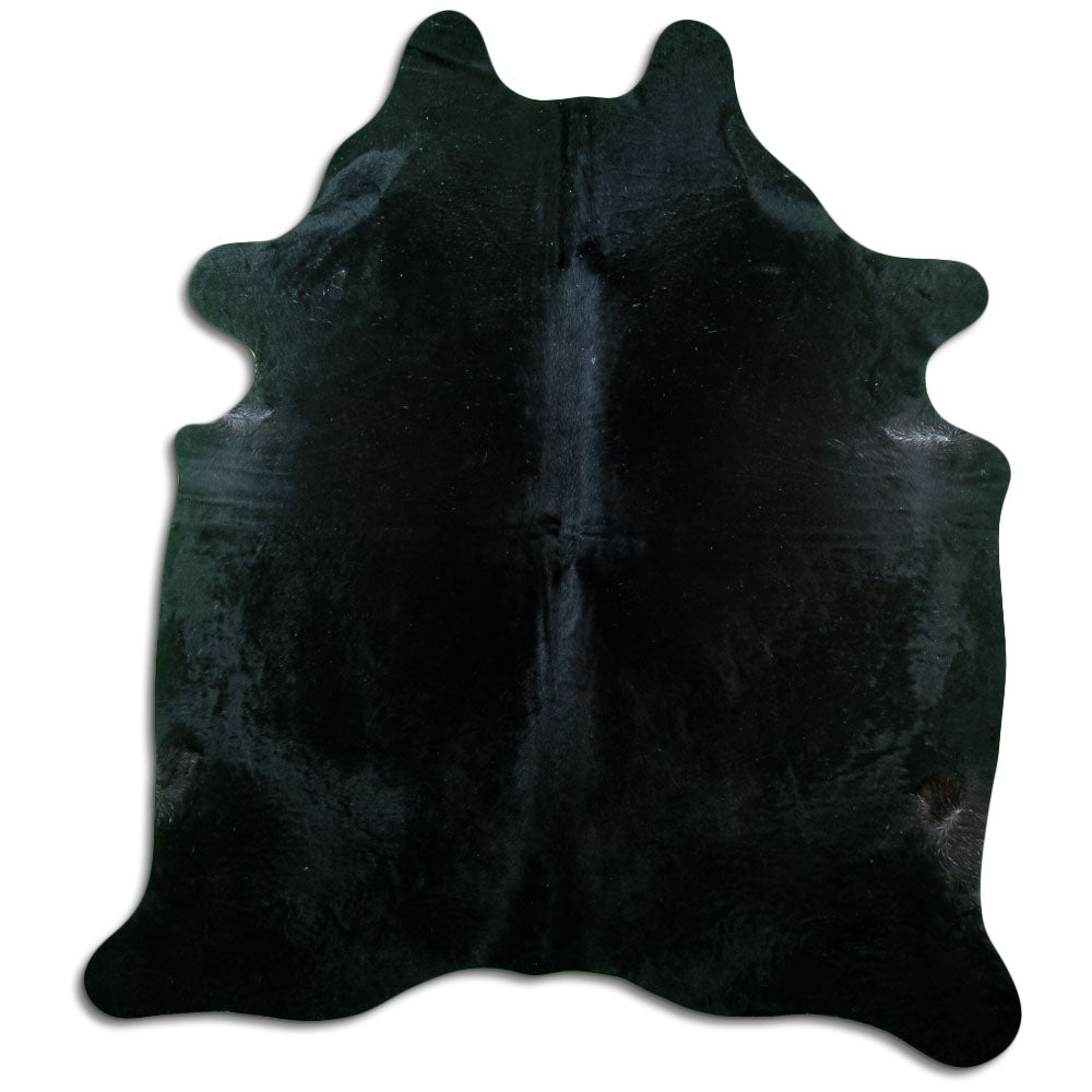 Black cowhide rug XL