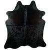 Black cowhide rug XL