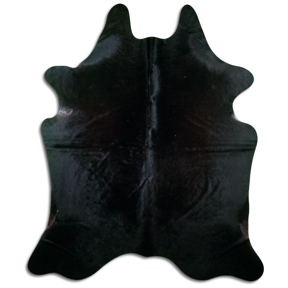 Black cowhide rug XL