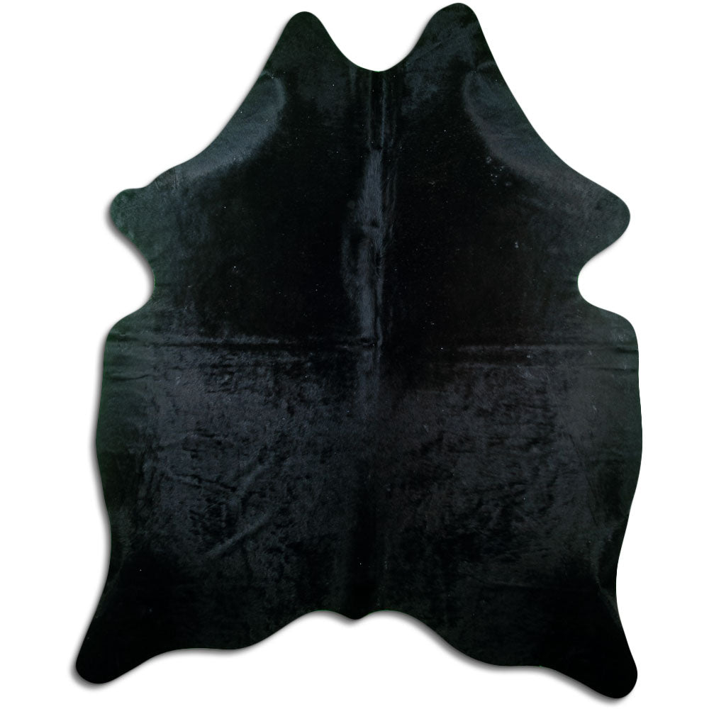 Black cowhide rug XXL