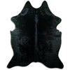 Black cowhide rug XL