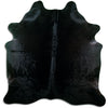 Black cowhide rug L