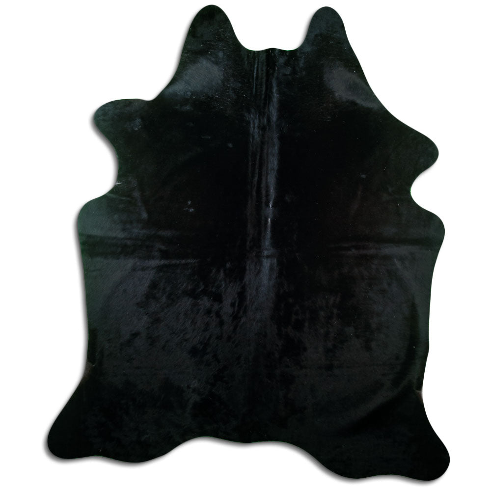 Black cowhide rug XXL