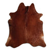 Brown cowhide rug L