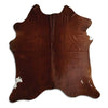 Brown cowhide rug L