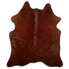 Brown cowhide rug L