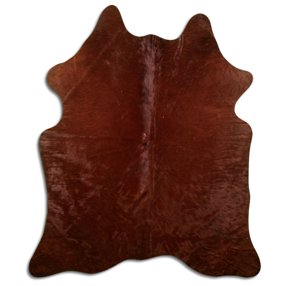 Brown cowhide rug L