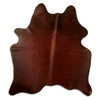 Brown cowhide rug M