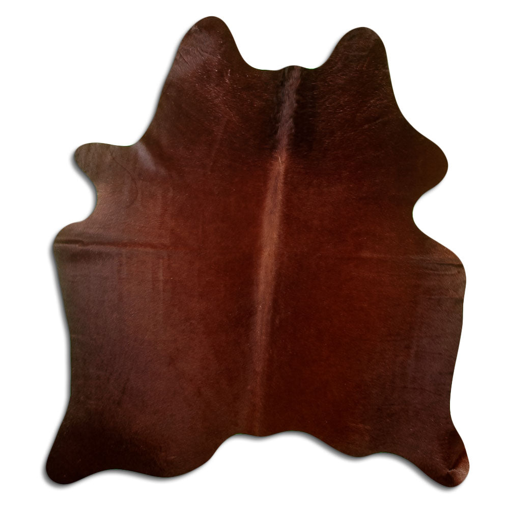 Brown cowhide rug M