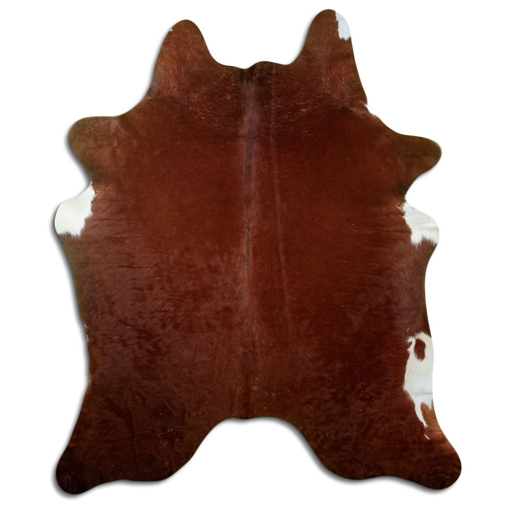 Brown cowhide rug L