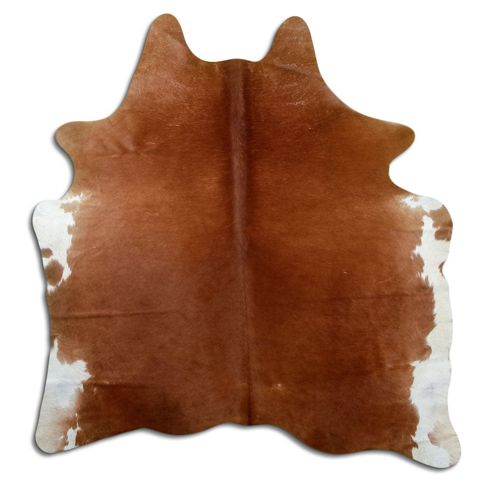 Brown cowhide rug M