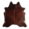 Brown cowhide rug L