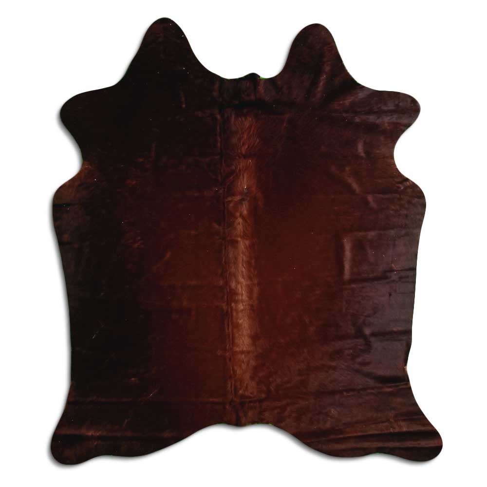 Brown cowhide rug M