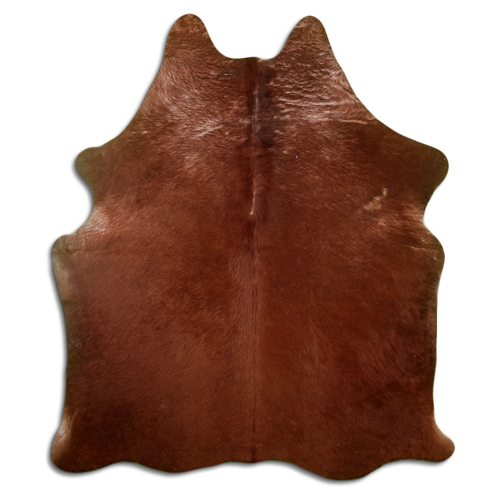Brown cowhide rug M